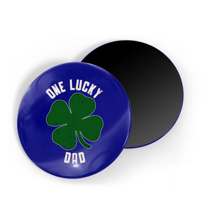 Vintage One Lucky Dad Clover Shamrocks St Patricks Day Gift Magnet