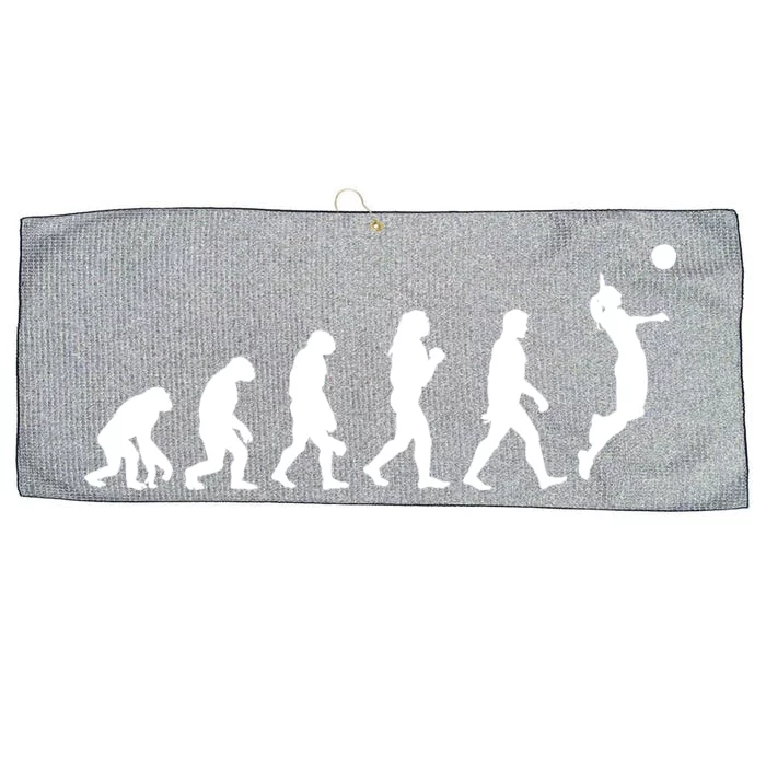 Volleyball Evolution Large Microfiber Waffle Golf Towel