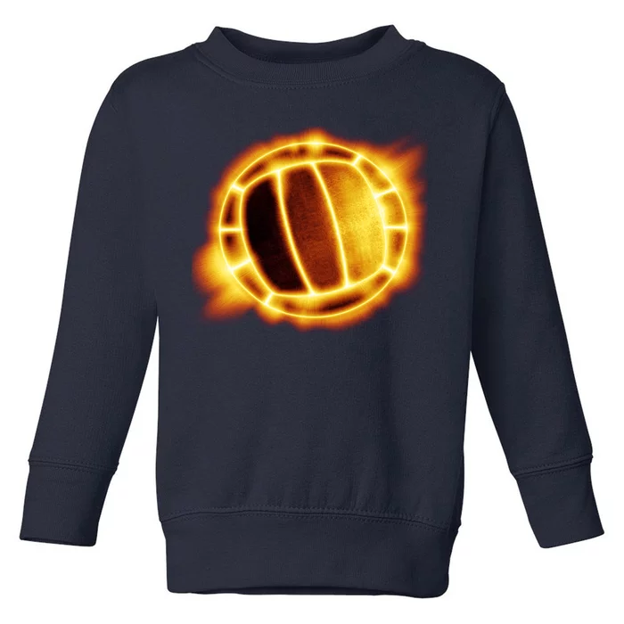 Volleyball Fire Glow Toddler Sweatshirt