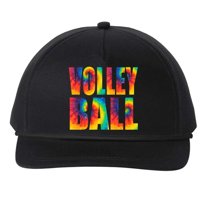 Volleyball Retro Tie Dye Snapback Five-Panel Rope Hat