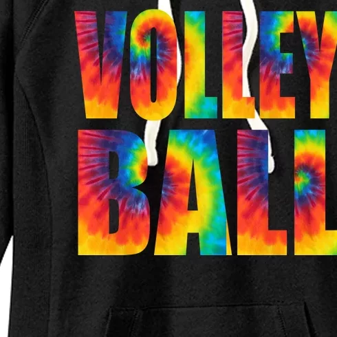 Volleyball Retro Tie Dye Women's Fleece Hoodie