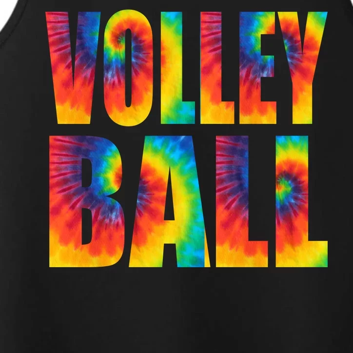 Volleyball Retro Tie Dye Performance Tank