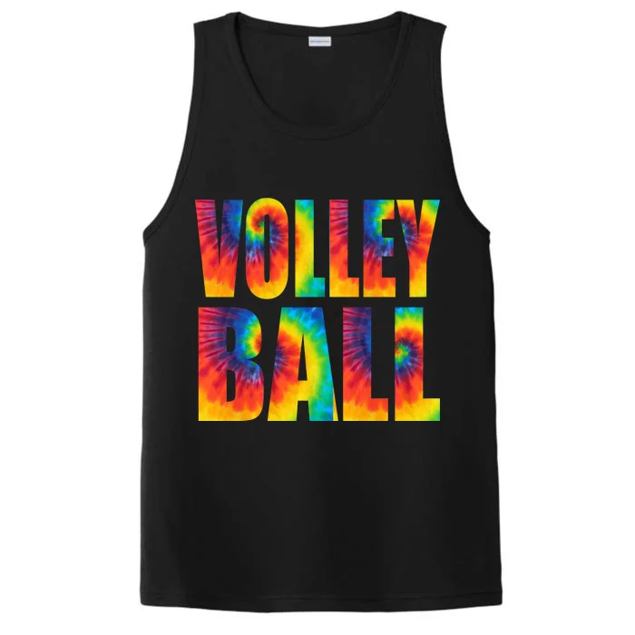 Volleyball Retro Tie Dye Performance Tank