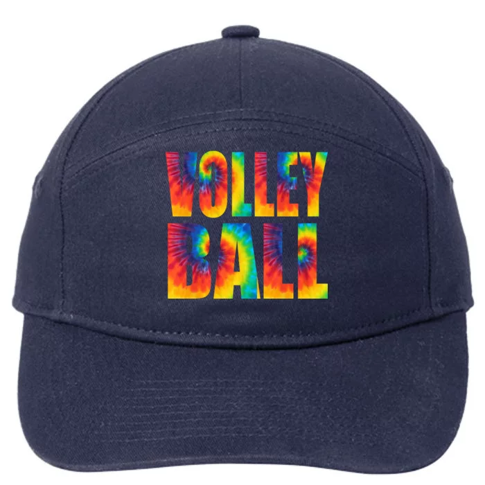 Volleyball Retro Tie Dye 7-Panel Snapback Hat