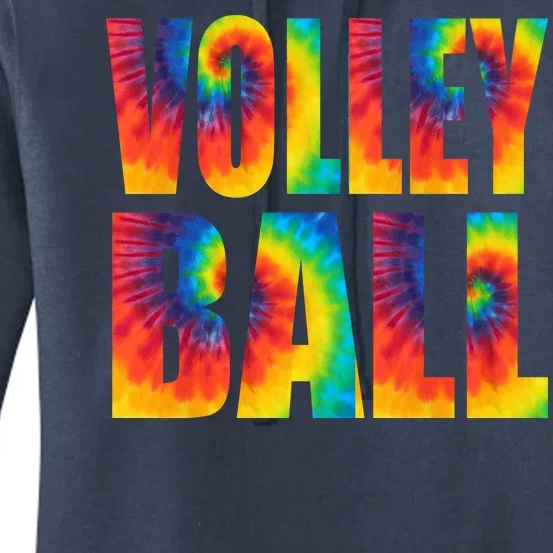 Volleyball Retro Tie Dye Women's Pullover Hoodie