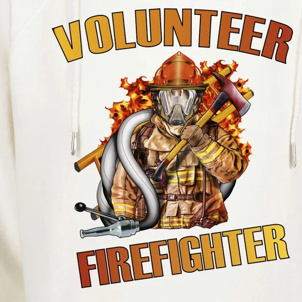 Volunteer Firefighter Womens Funnel Neck Pullover Hood