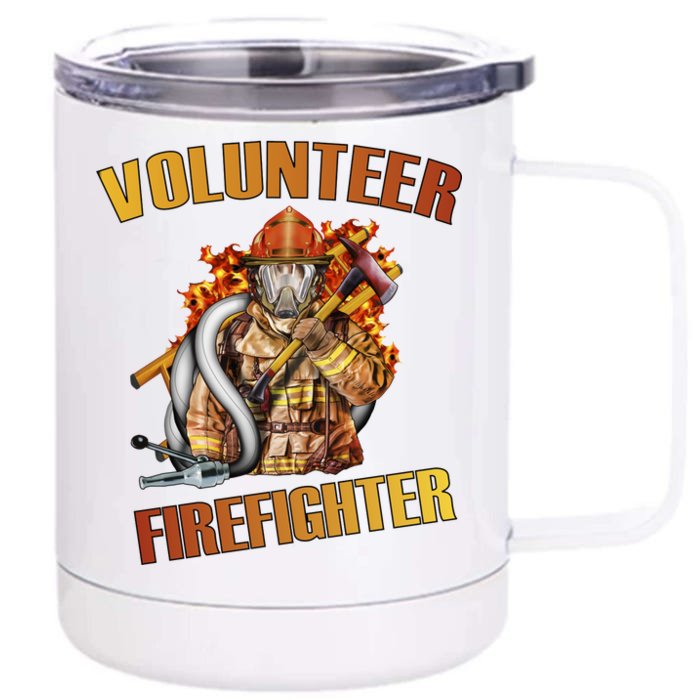 Volunteer Firefighter Front & Back 12oz Stainless Steel Tumbler Cup