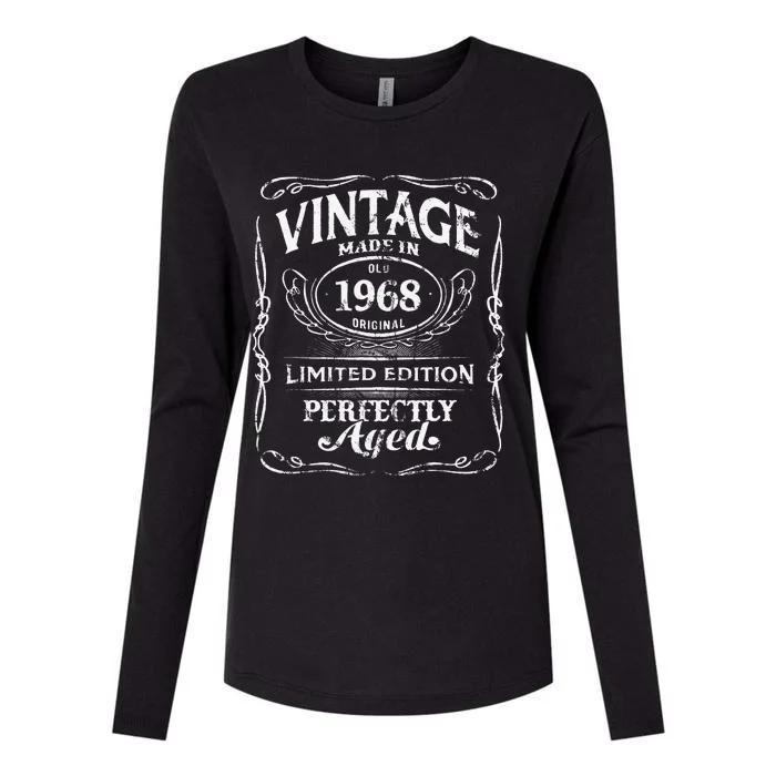 Vintage Original Made In 1968 Classic Birthday Womens Cotton Relaxed Long Sleeve T-Shirt