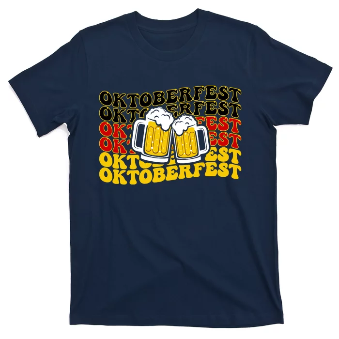 Vintage Oktoberfest Munich Germany Flag Drinking T-Shirt