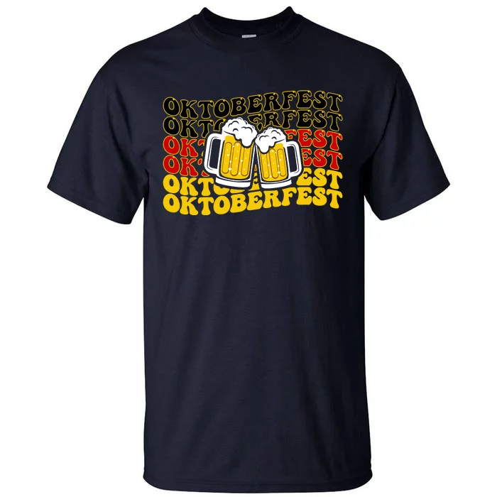 Vintage Oktoberfest Munich Germany Flag Drinking Tall T-Shirt