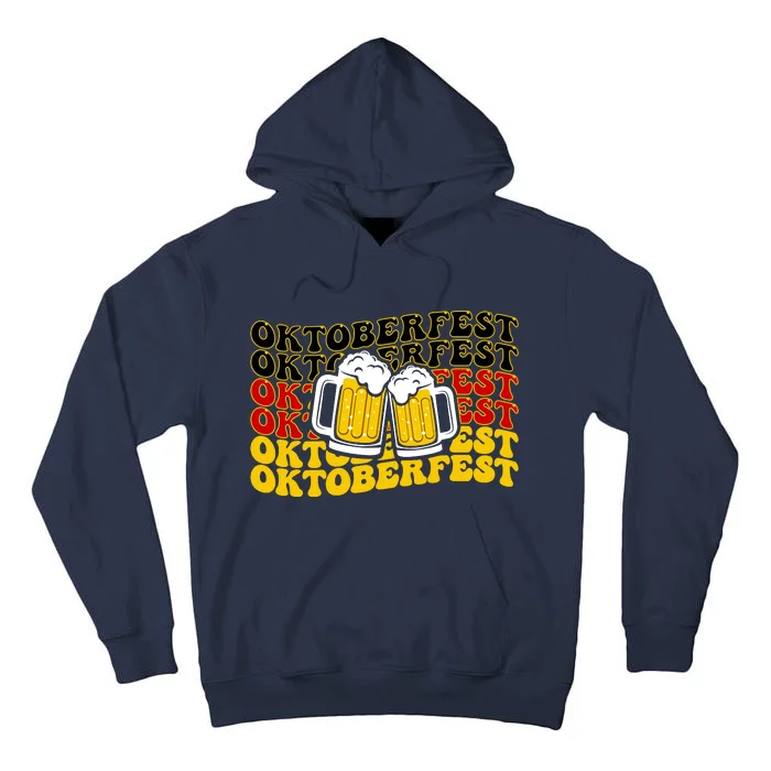 Vintage Oktoberfest Munich Germany Flag Drinking Tall Hoodie