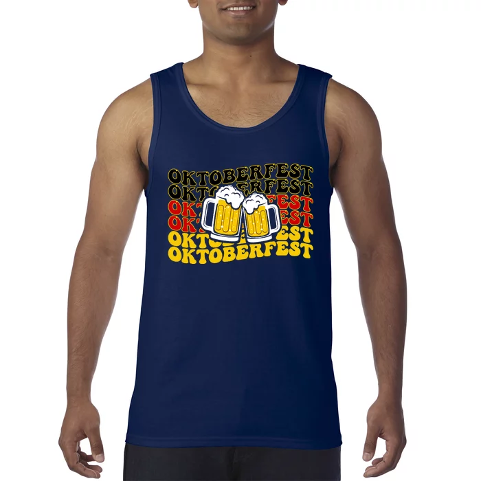 Vintage Oktoberfest Munich Germany Flag Drinking Tank Top