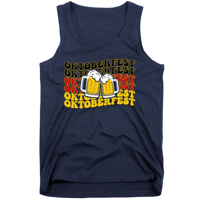 Vintage Oktoberfest Munich Germany Flag Drinking Tank Top