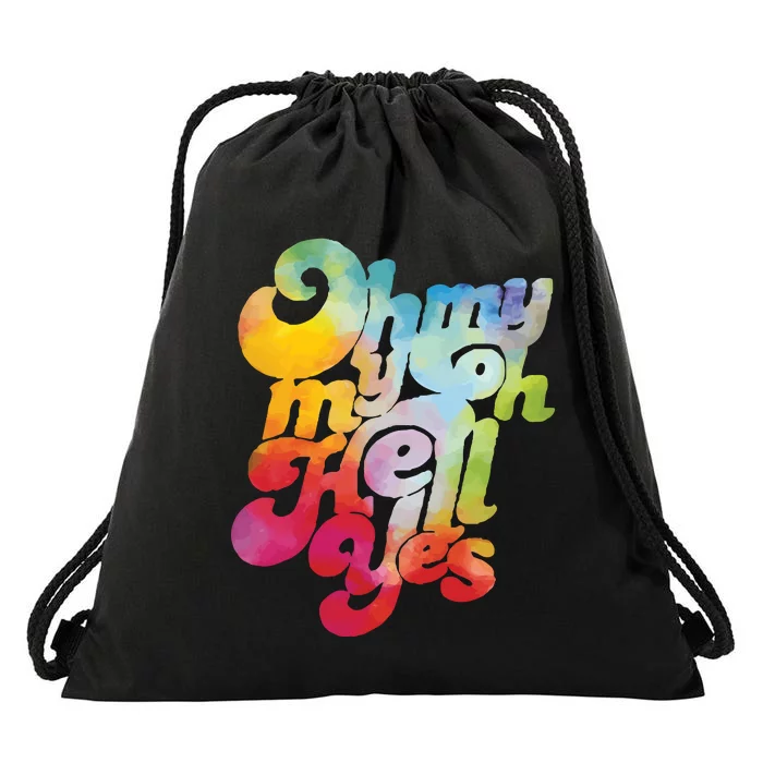 Vintage Oh My My Oh Hell Yes Classic Rock Country Music Drawstring Bag