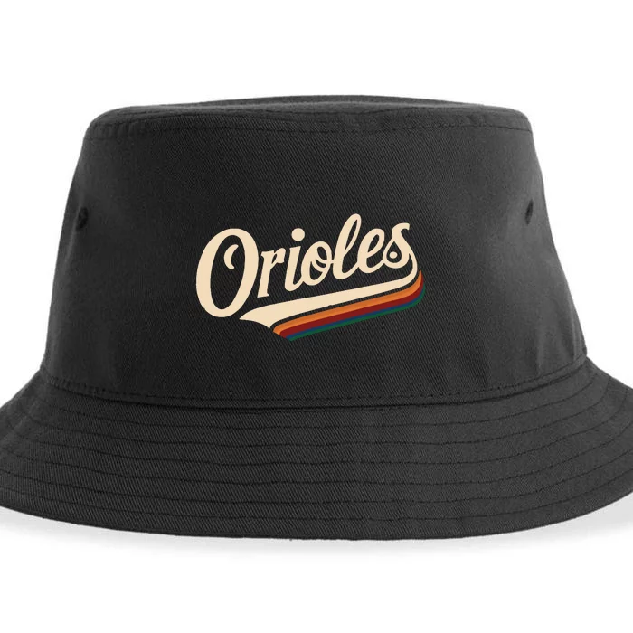 Vintage Orioles Name Retro Throwback Sustainable Bucket Hat