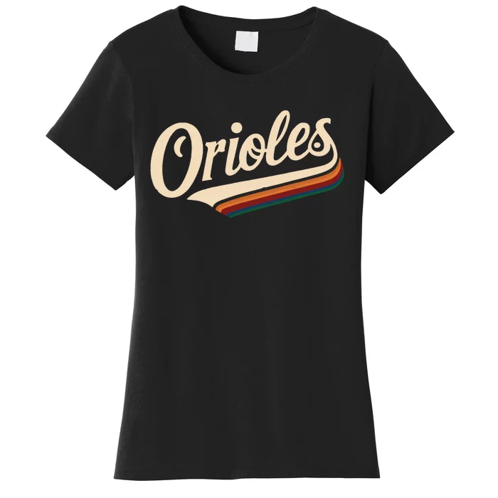 Vintage Orioles Name Retro Throwback Women's T-Shirt