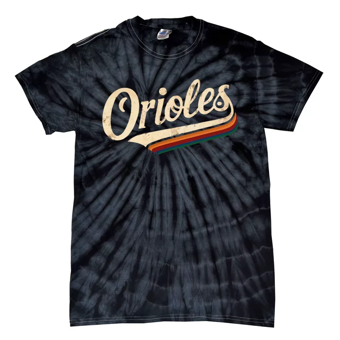 Vintage Orioles Name Retro Throwback Tie-Dye T-Shirt