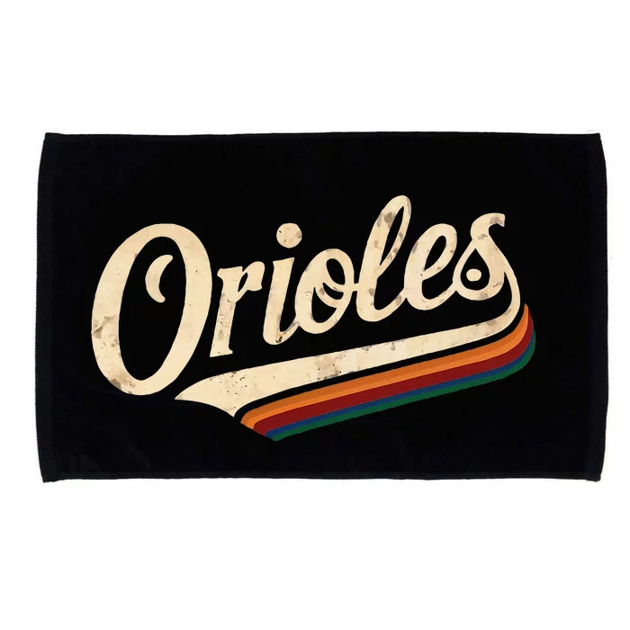 Vintage Orioles Name Retro Throwback Microfiber Hand Towel