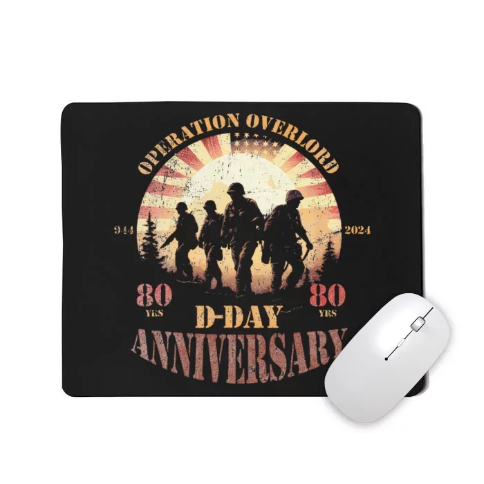 Vintage Operation Overlord 1944 Dday 2024 80th Anniversary Mousepad