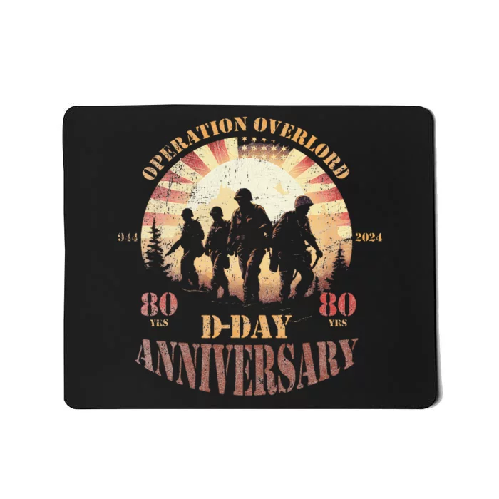 Vintage Operation Overlord 1944 Dday 2024 80th Anniversary Mousepad