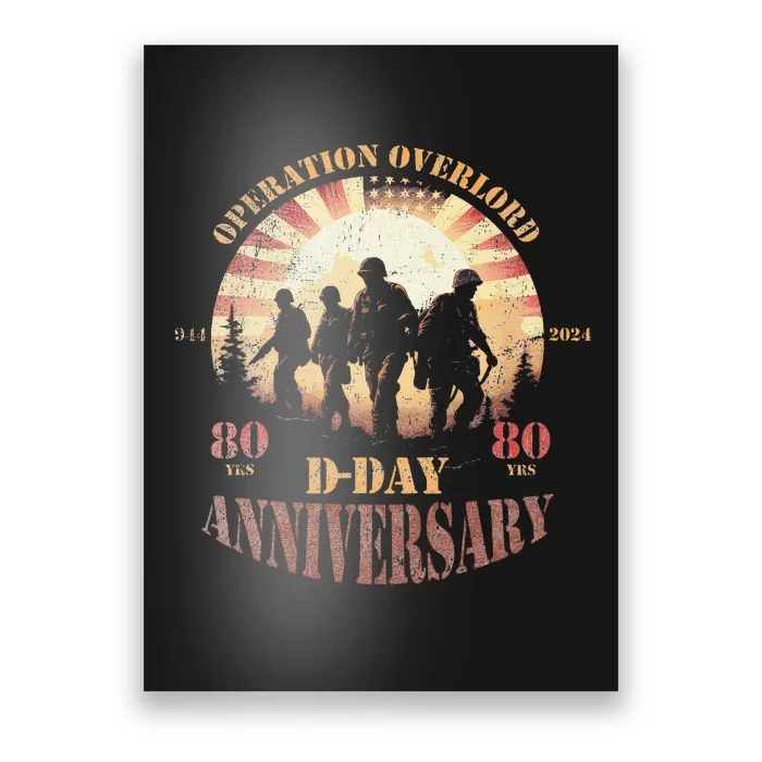 Vintage Operation Overlord 1944 Dday 2024 80th Anniversary Poster