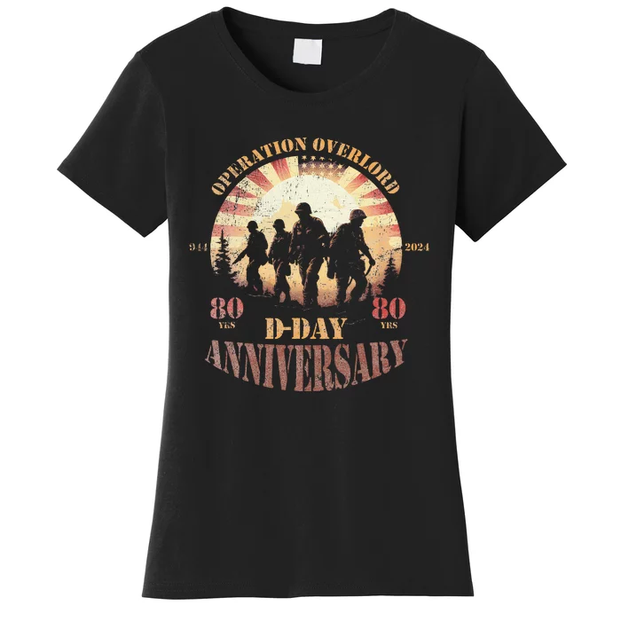 Vintage Operation Overlord 1944 Dday 2024 80th Anniversary Women's T-Shirt