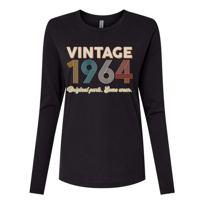 Vintage Original Parts Some Wear 1964 60th Birthday Womens Cotton Relaxed Long Sleeve T-Shirt