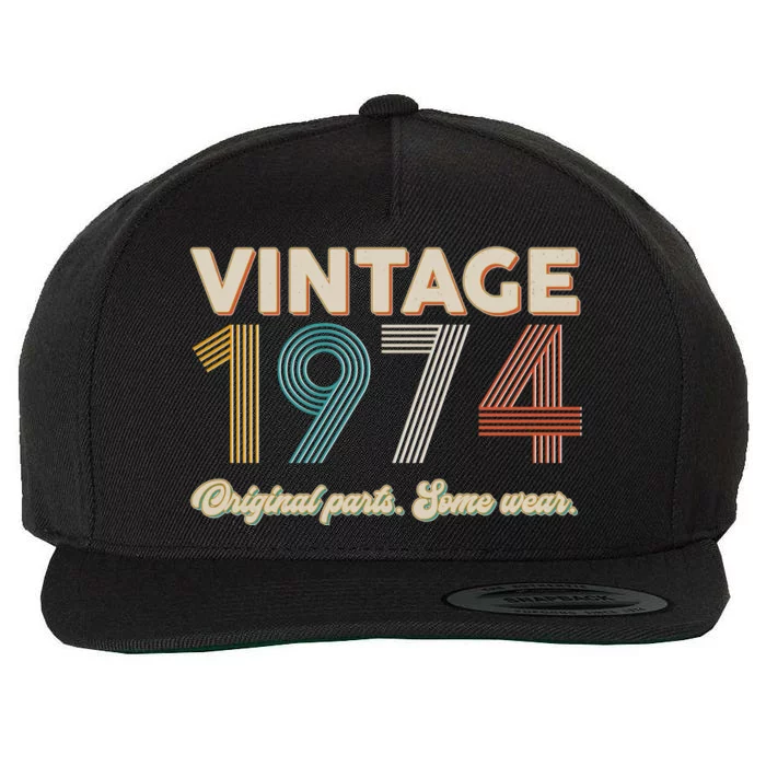 Vintage Original Parts Some Wear 1974 50th Birthday Wool Snapback Cap