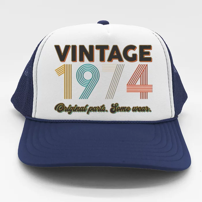 Vintage Original Parts Some Wear 1974 50th Birthday Trucker Hat