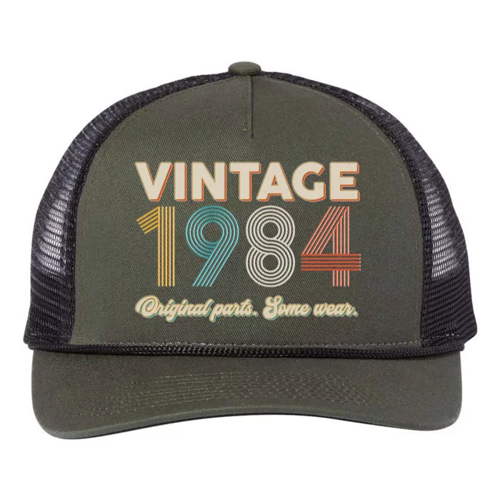 Vintage Original Parts Some Wear 1984 40th Birthday Retro Rope Trucker Hat Cap