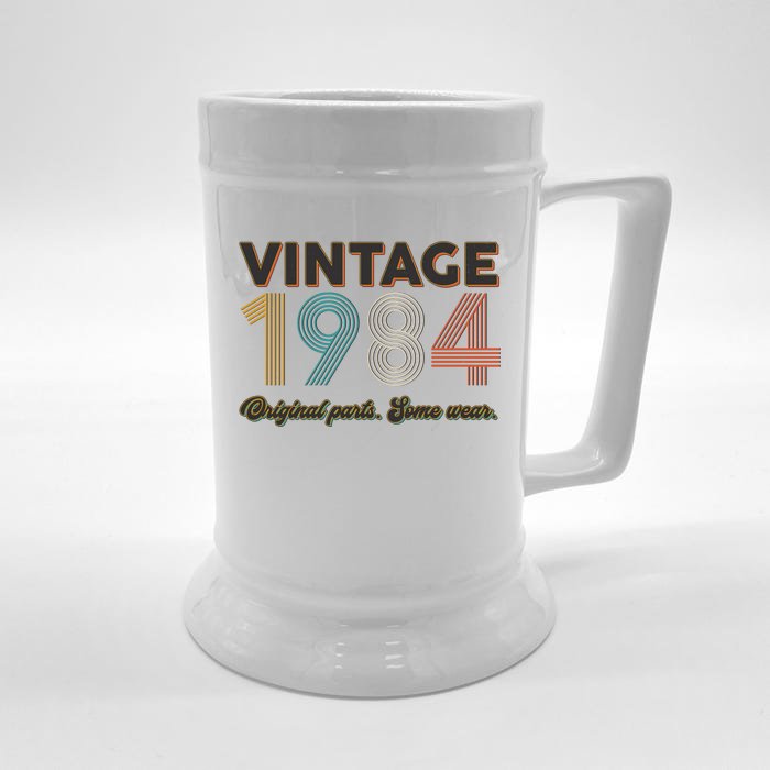 Vintage Original Parts Some Wear 1984 40th Birthday Front & Back Beer Stein