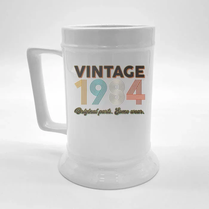 Vintage Original Parts Some Wear 1984 40th Birthday Front & Back Beer Stein