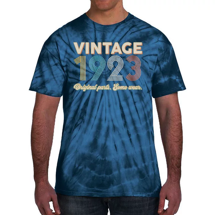 Vintage Original Parts Some Wear 1923 100th Birthday Tie-Dye T-Shirt