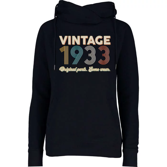 Vintage Original Parts Some Wear 1933 90th Birthday Womens Funnel Neck Pullover Hood