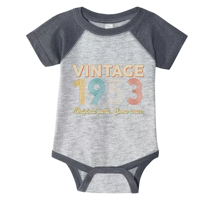 Vintage Original Parts Some Wear 1953 70th Birthday Infant Baby Jersey Bodysuit