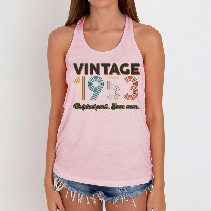 Vintage Original Parts Some Wear 1953 70th Birthday Women's Knotted Racerback Tank