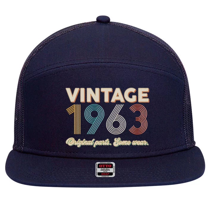 Vintage Original Parts Some Wear 1963 60th Birthday 7 Panel Mesh Trucker Snapback Hat