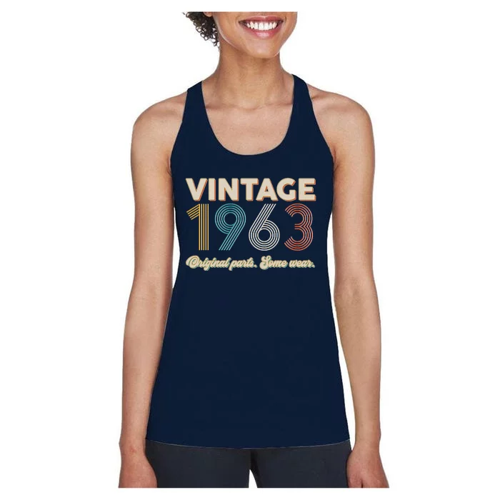 Vintage Original Parts Some Wear 1963 60th Birthday Women's Racerback Tank