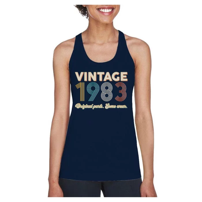 Vintage Original Parts Some Wear 1983 40th Birthday Women's Racerback Tank