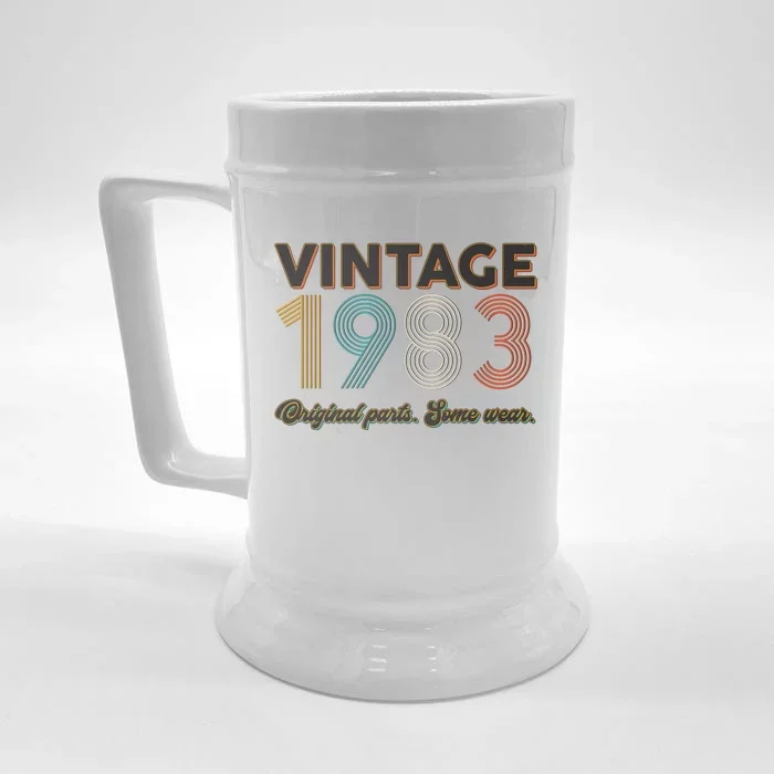 Vintage Original Parts Some Wear 1983 40th Birthday Front & Back Beer Stein