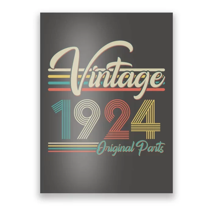 Vintage Original Parts 1924 100th Birthday Poster