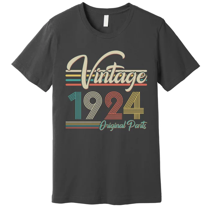 Vintage Original Parts 1924 100th Birthday Premium T-Shirt