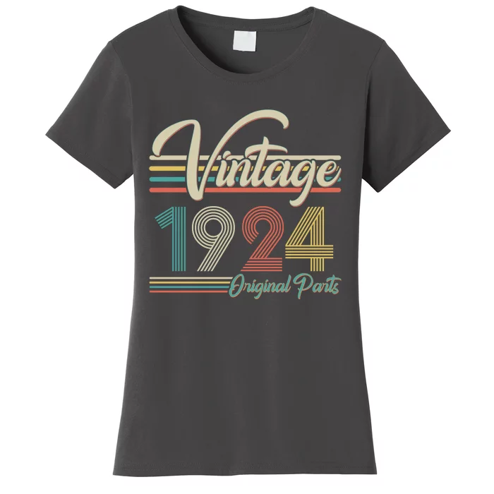 Vintage Original Parts 1924 100th Birthday Women's T-Shirt