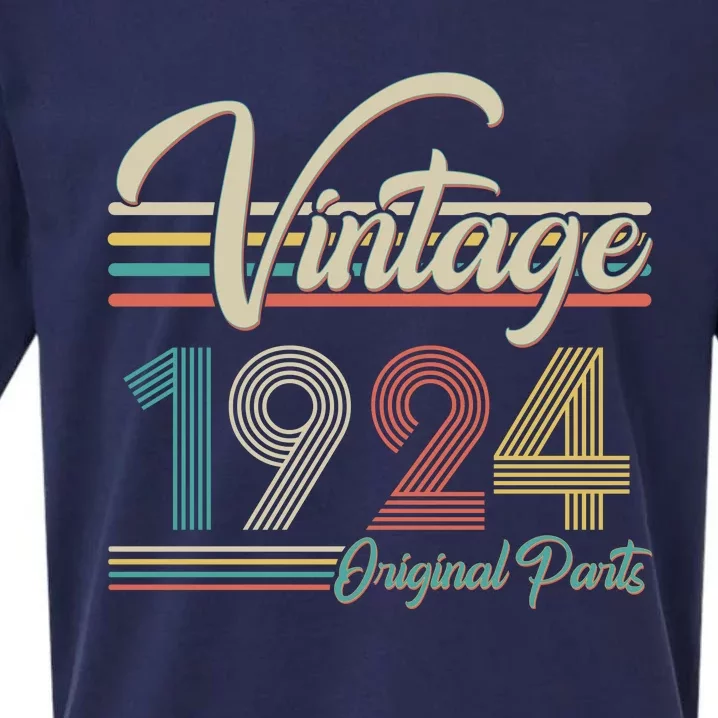 Vintage Original Parts 1924 100th Birthday Sueded Cloud Jersey T-Shirt