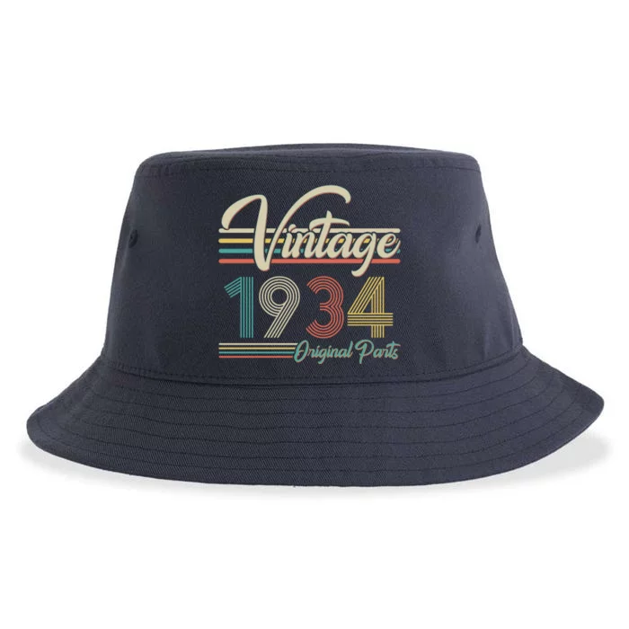 Vintage Original Parts 1934 90th Birthday Sustainable Bucket Hat