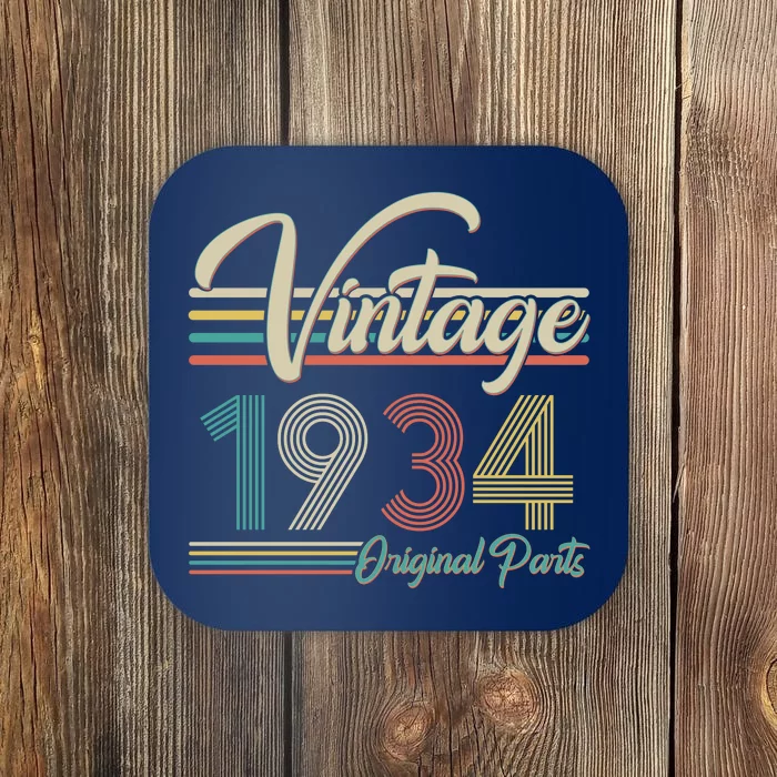 Vintage Original Parts 1934 90th Birthday Coaster