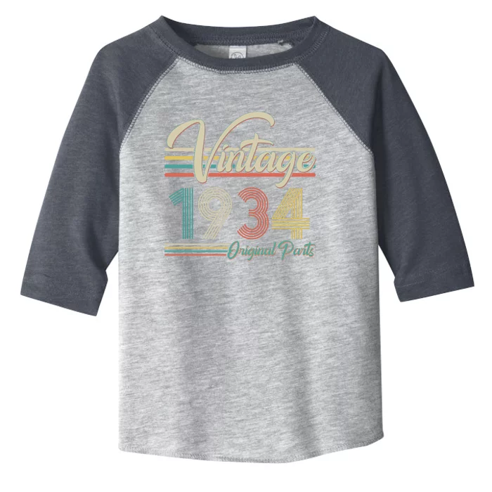 Vintage Original Parts 1934 90th Birthday Toddler Fine Jersey T-Shirt