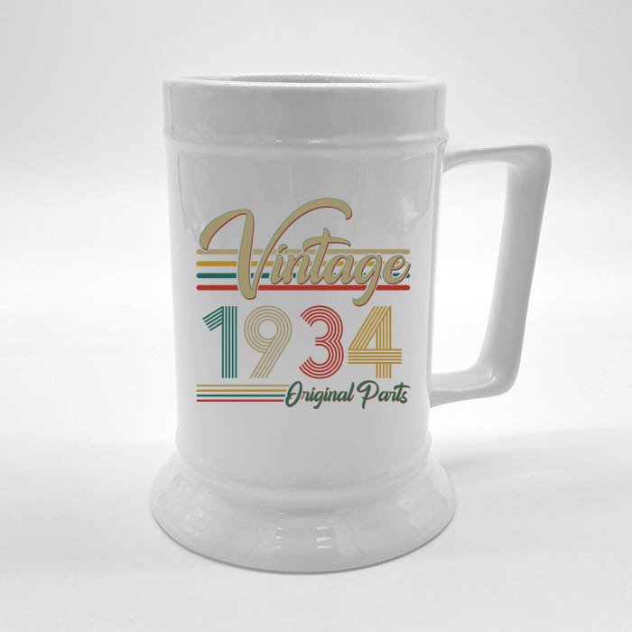 Vintage Original Parts 1934 90th Birthday Front & Back Beer Stein