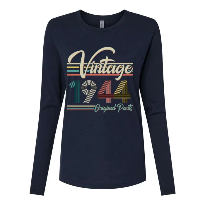 Vintage Original Parts 1944 80th Birthday Womens Cotton Relaxed Long Sleeve T-Shirt