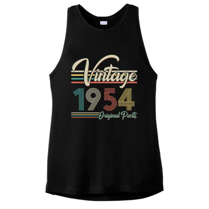 Vintage Original Parts 1954 70th Birthday Ladies Tri-Blend Wicking Tank